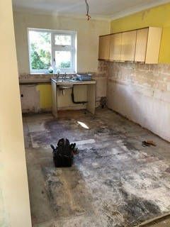 Stripped Kitchen in Salhouse, ready for installation by MG Plumbing & Heating Norfolk Ltd